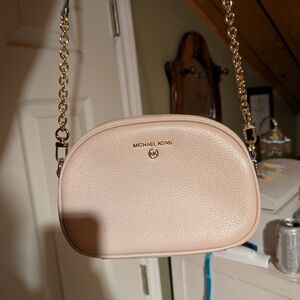 Michael Kors Pink Leather Camera Crossbody Bag
